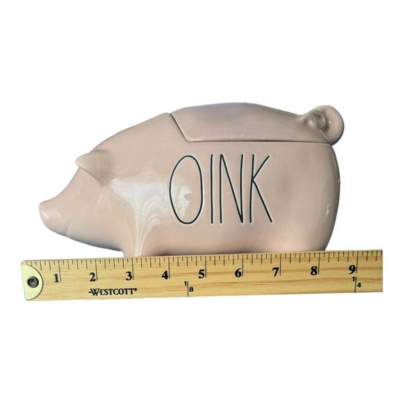 Rae Dunn Canister OINK Pink Pig Cookie Jar Lid Farmhouse Rustic HTF New 2022 - Picture 13 of 15